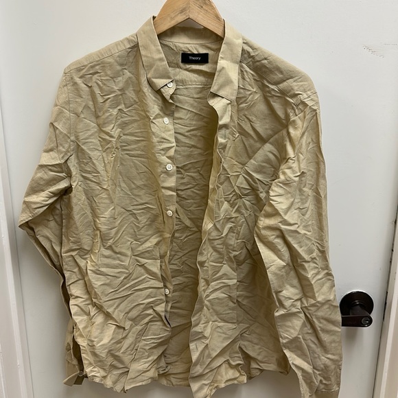Theory Linen Button Down - Picture 1 of 2